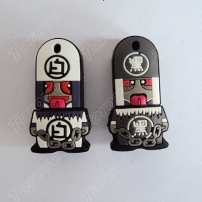 大膽創(chuàng)意的卡通風(fēng)格黑白無(wú)常U盤(pán)